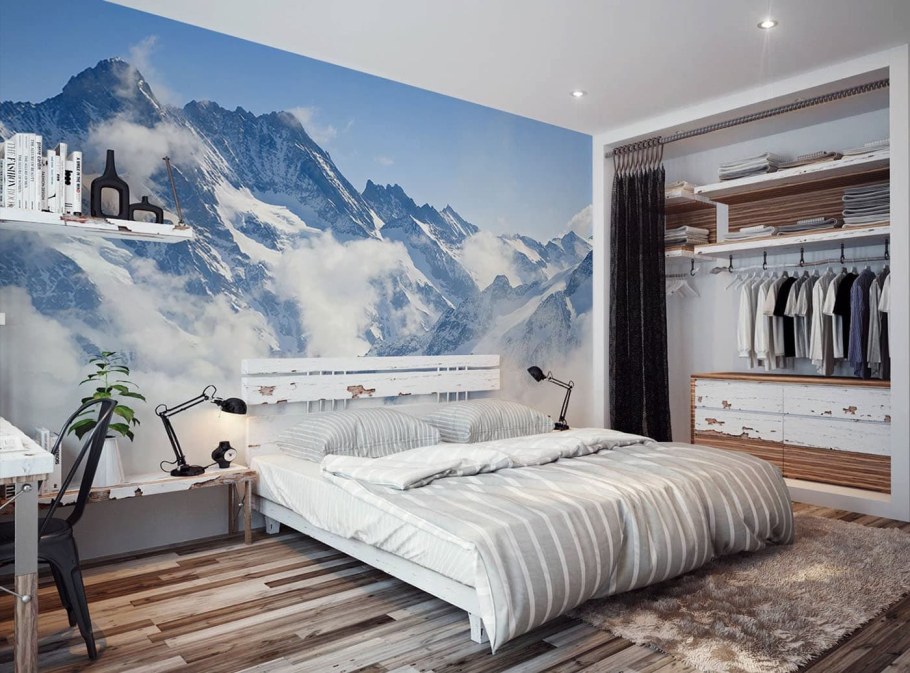 Фотообои цветы в спальню полевые