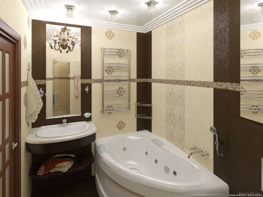 Плитка в стандартную ванную комнату