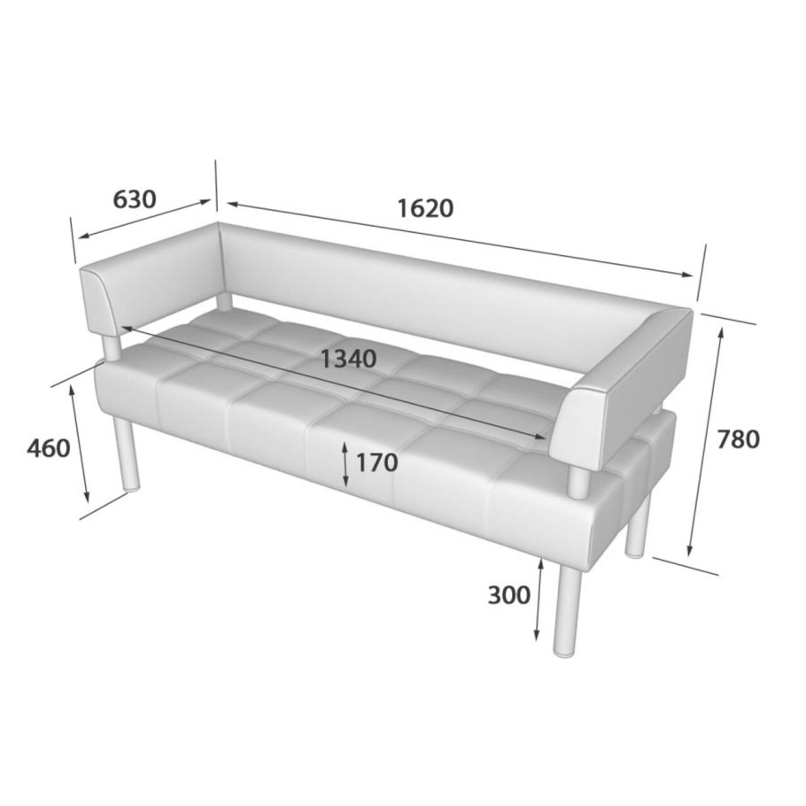 Угловой диван Логан чертеж