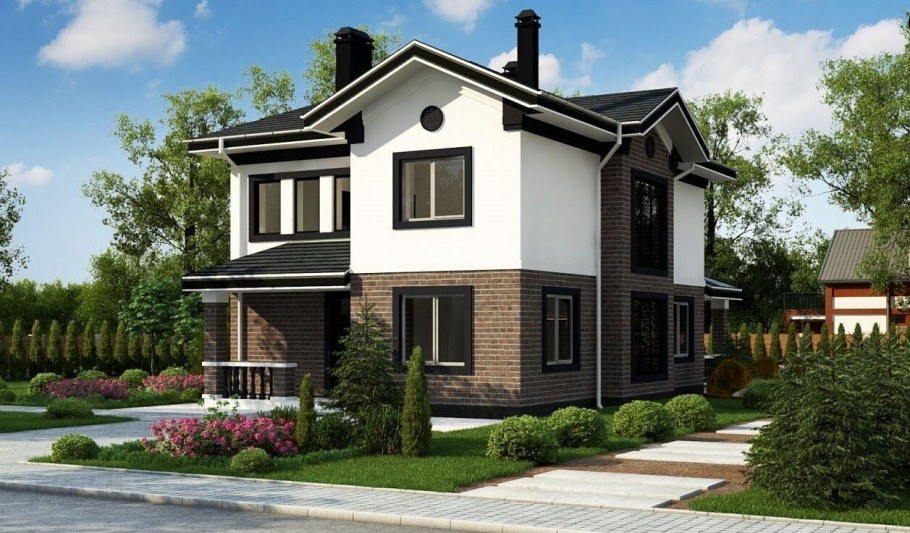 Проекты двухэтажных коттеджей