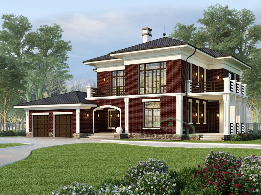 Проект дома 250 м2 двухэтажный