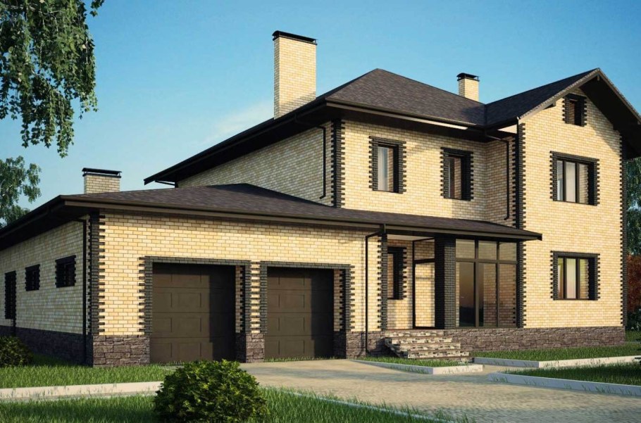 Дом кирпичный двухэтажный