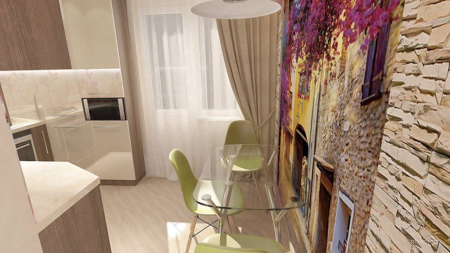 Обои для кухни в хрущевке