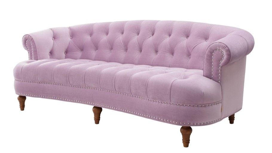 Диван розовый велюр бархат