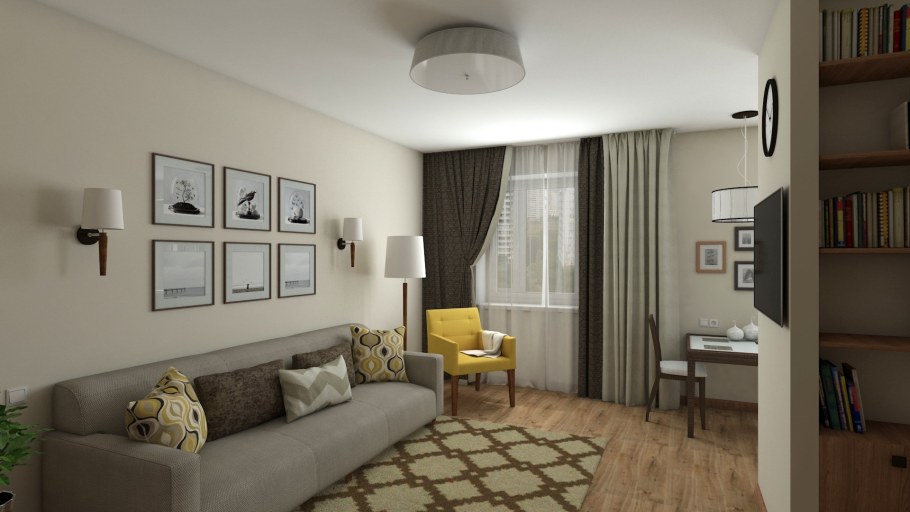 Однокомнатная хрущёвка 30 кв.м