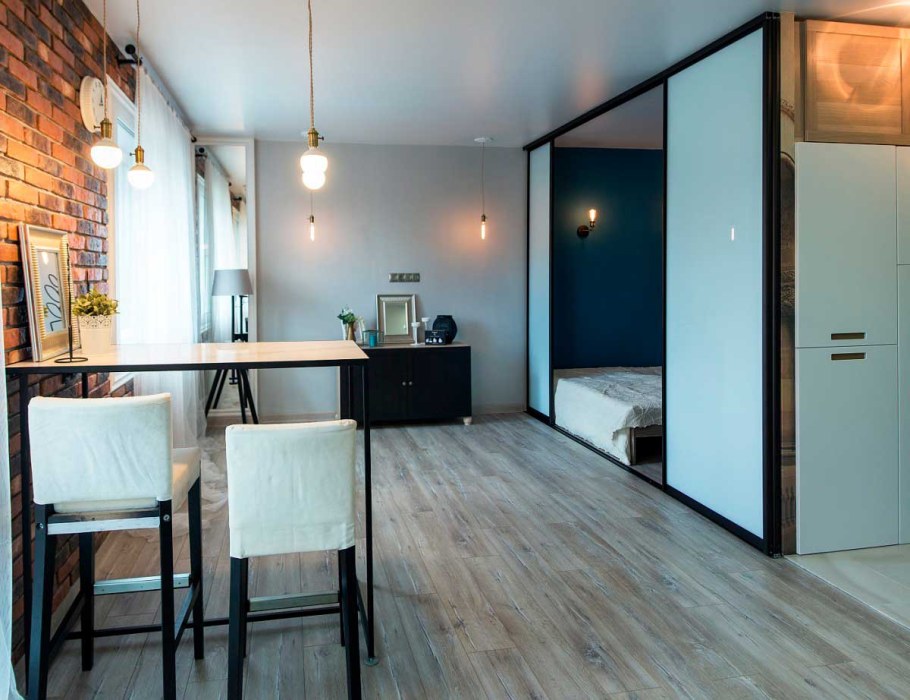 Однокомнатная квартира в стиле лофт 40 кв