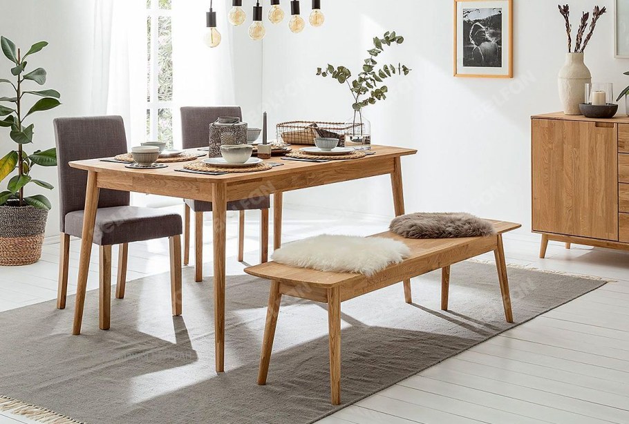 Стол массив обеденный Сканди