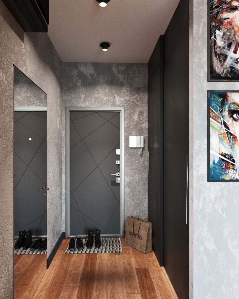 Коридор в стиле лофт