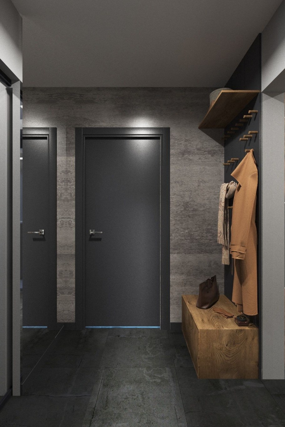 Прихожая в стиле лофт