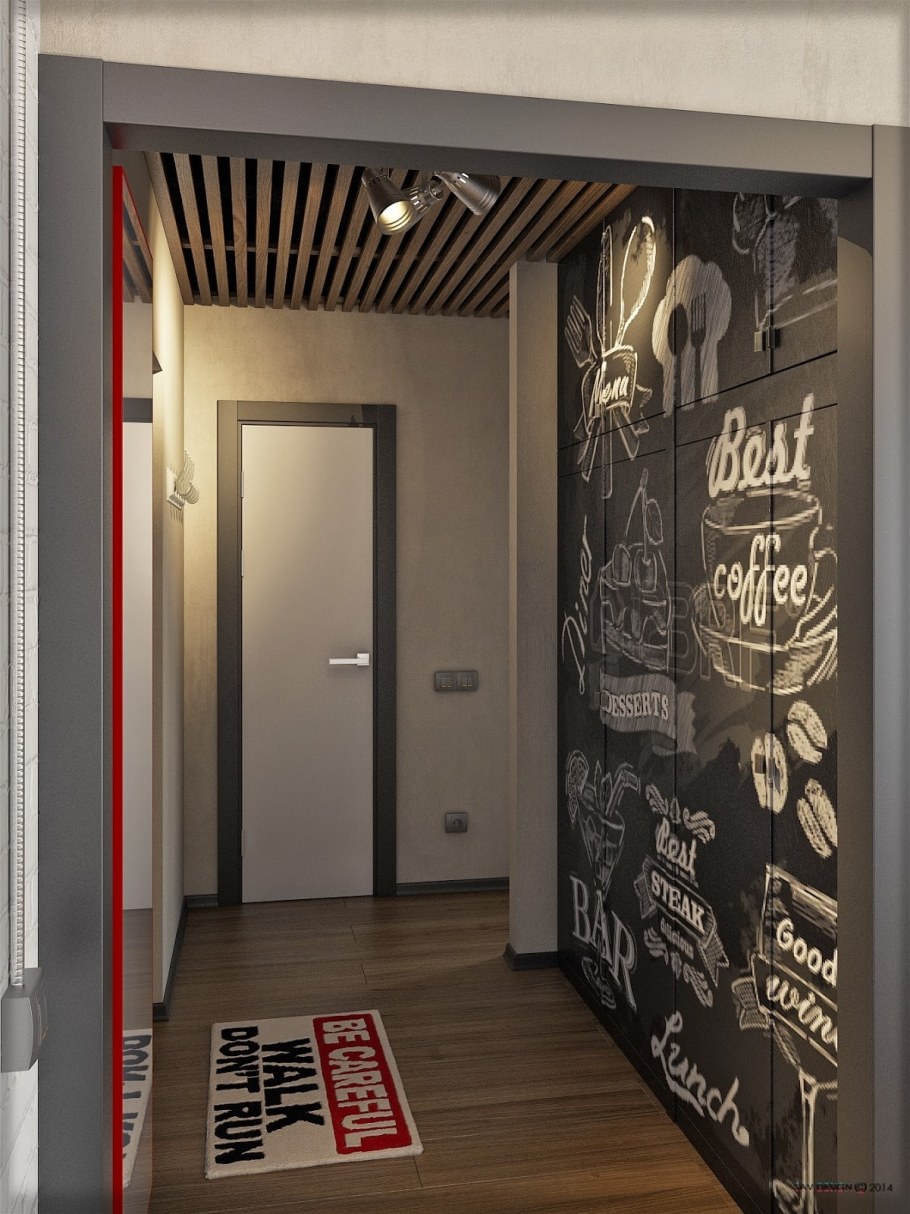 Прихожая в стиле лофт