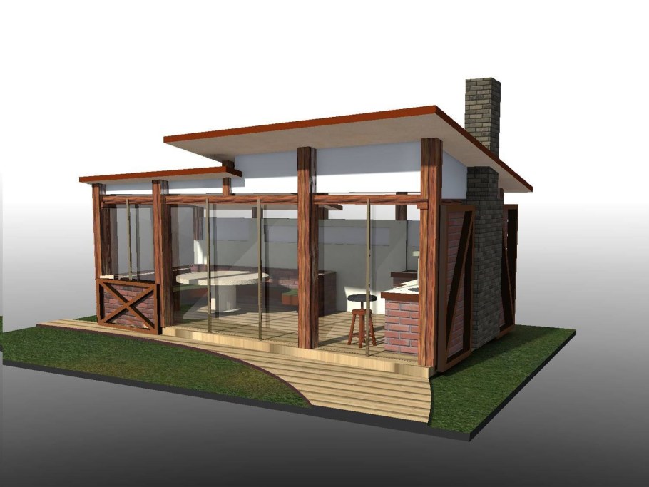 Беседки с мангалом 5на10м