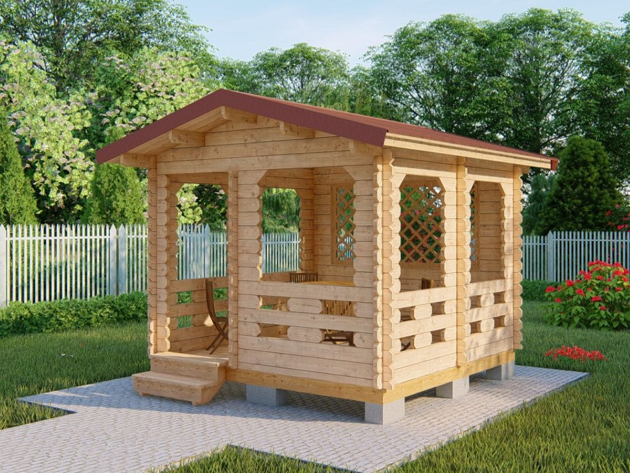 Беседка с летней кухней