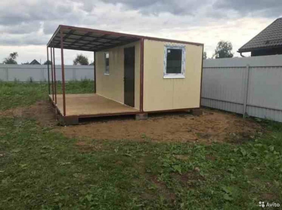 Бытовка с навесом