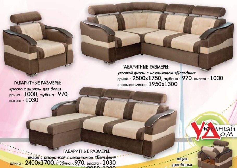 Диван Сидней Размеры