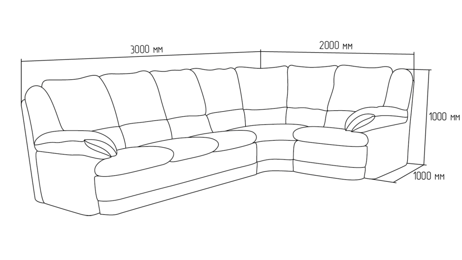 Диван п-образный