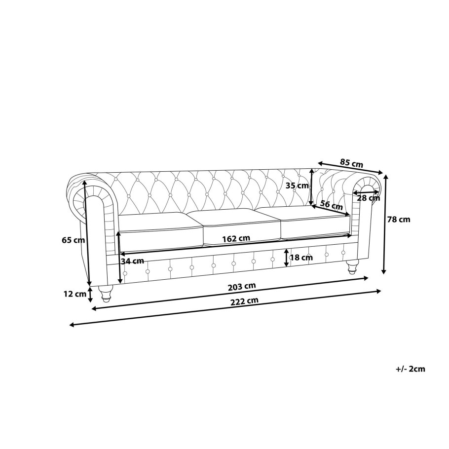 Диван Честер сбоку