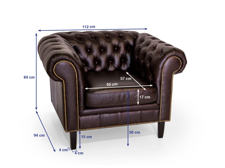 Высота спинки дивана Честер