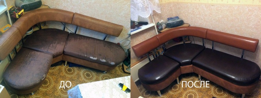 Обтянуть кухонный уголок