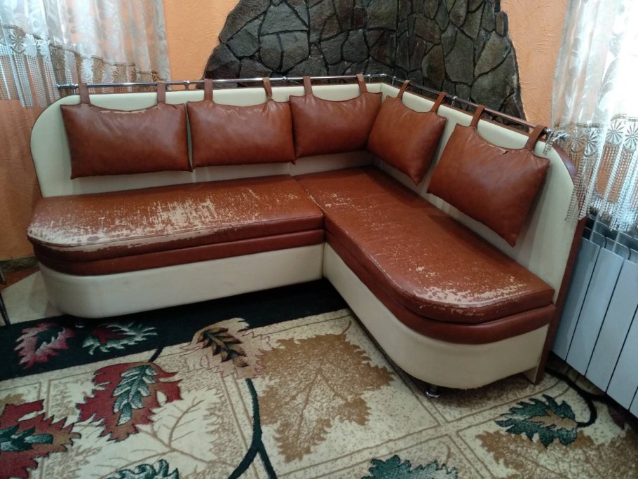 Перепяжка кухонных уголков из эко кожи