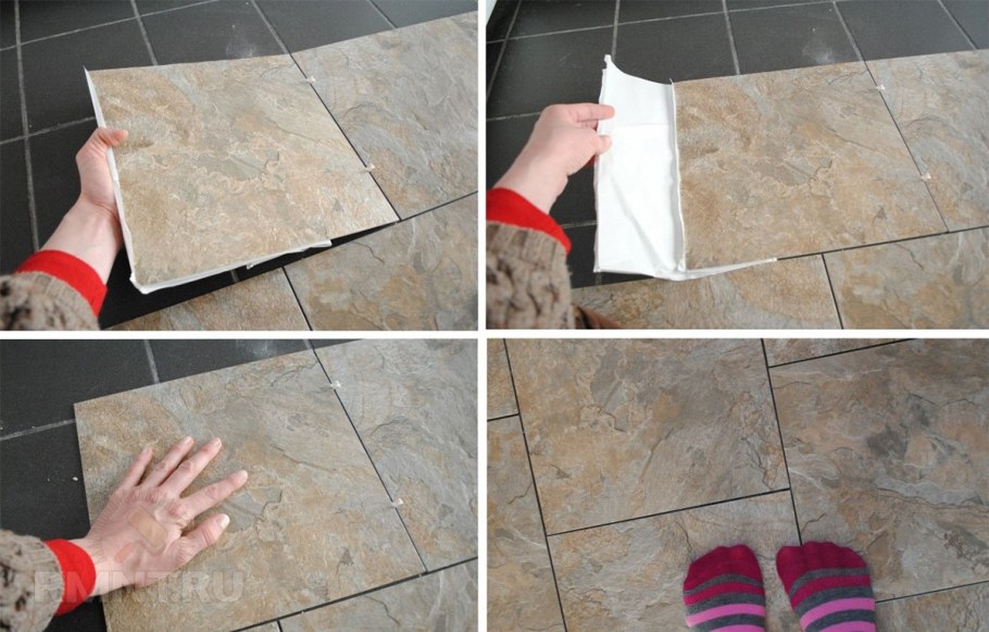 Как положить керамогранит на пол
