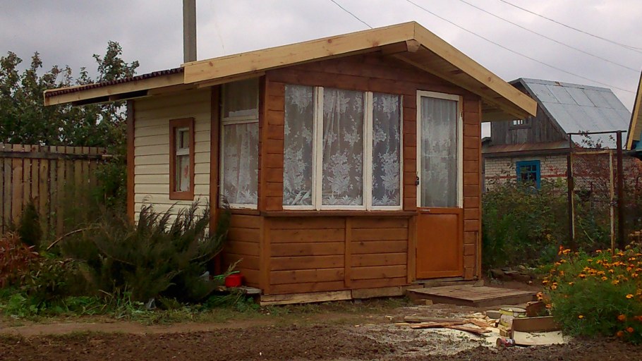 Бытовка из паллетов