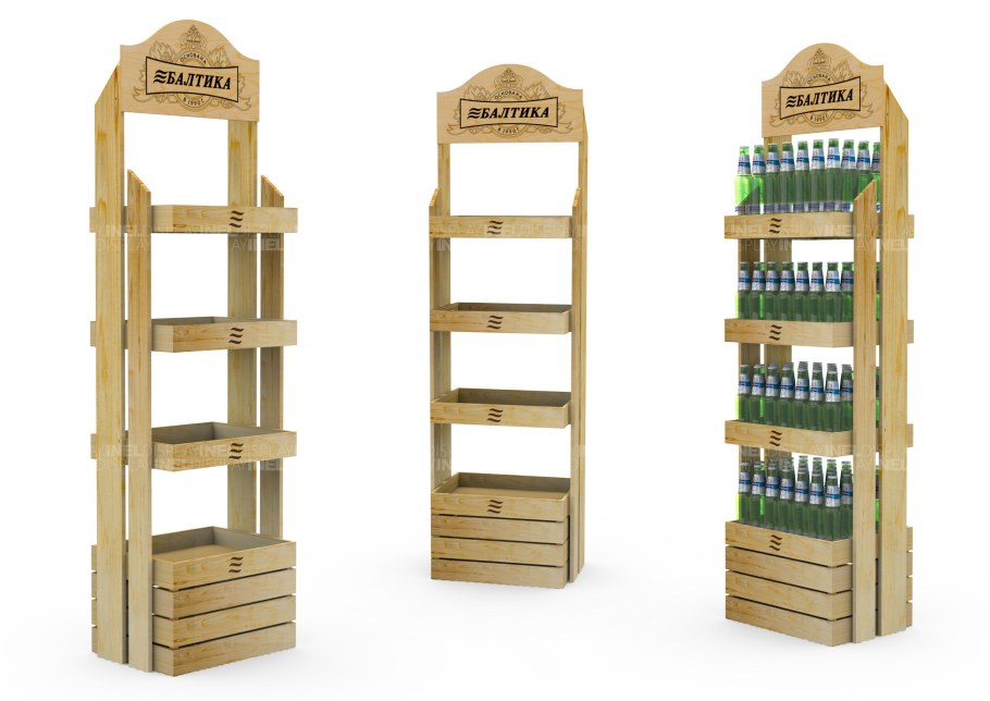 Деревянные рекламные стойки