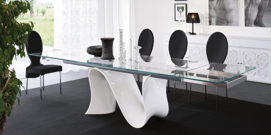 Wave Table Glass Italian Business