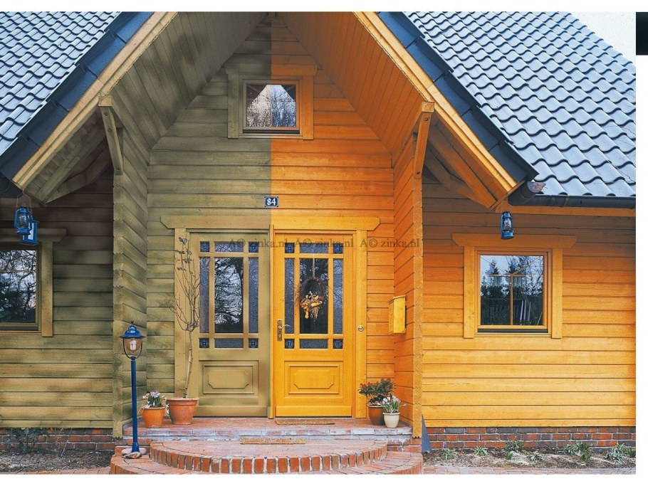 Голубой дачный домик