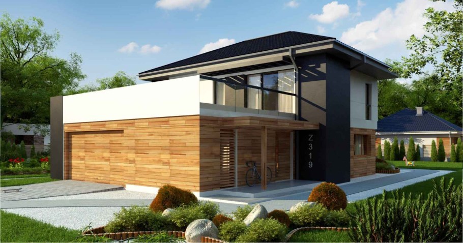 Z500 проекты двухэтажных домов с террасой