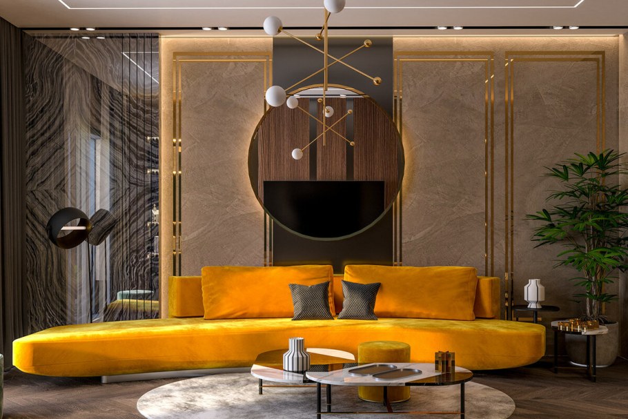 Стильный интерьер гостиной