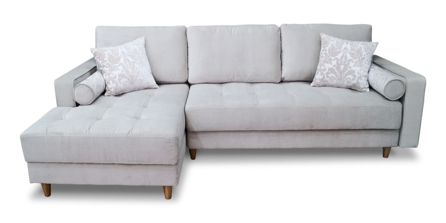 Угловой диван на высоких ножках