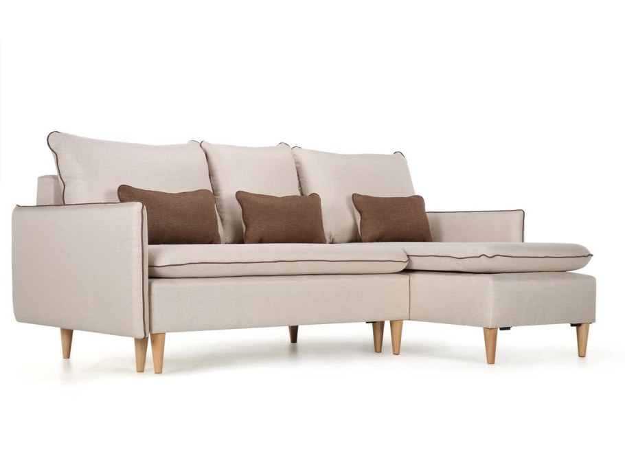 Угловой диван на высоких ножках