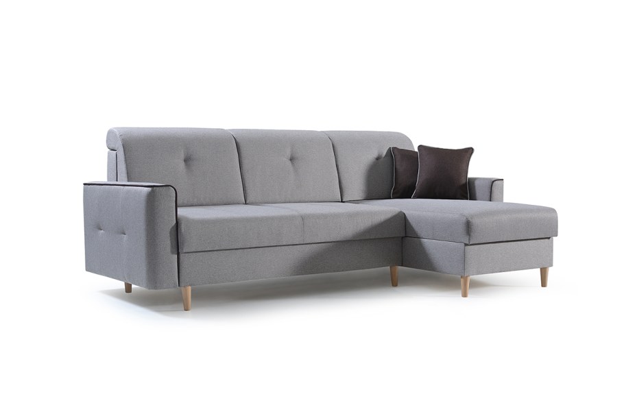 Угловой диван на высоких ножках