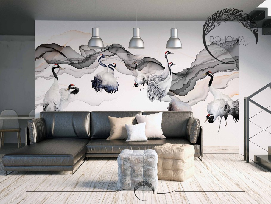 Графичные фотообои для интерьера