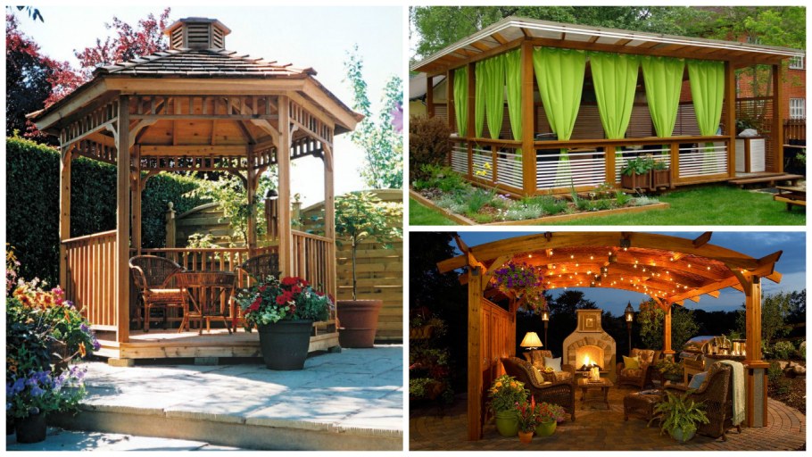 Украшение беседки на даче