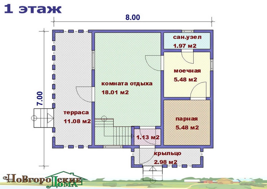 Баня 6х4 с мансардой планировка