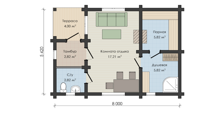 Баня 60 кв м планировка