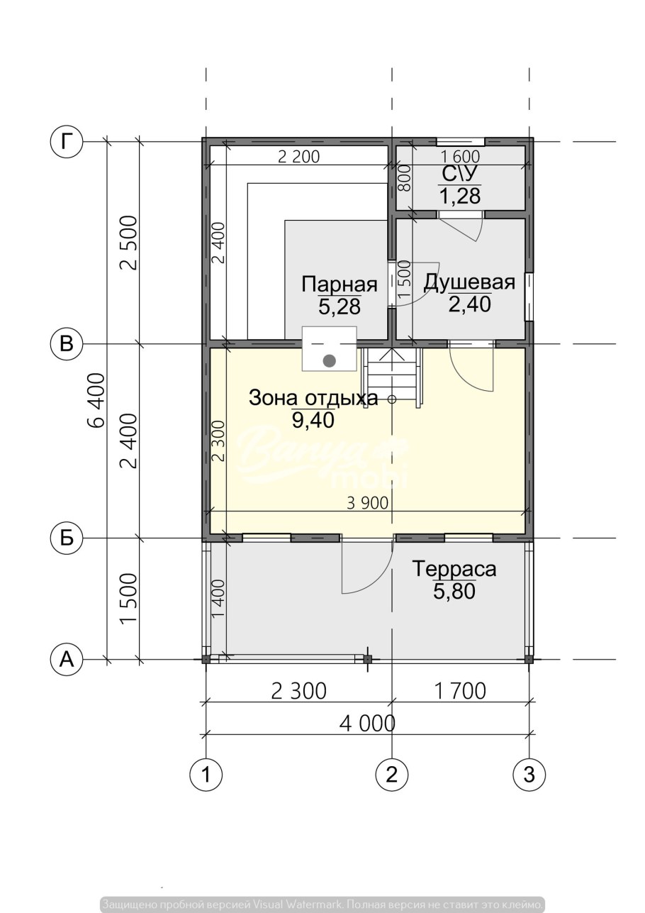 Проекты двухэтажных бань с террасой