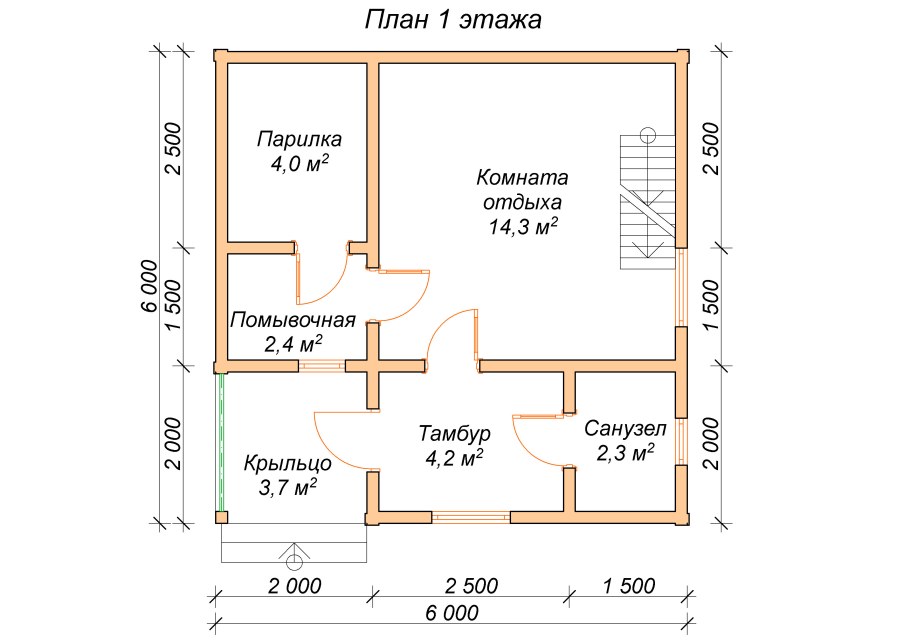 Дом баня с мансардой и верандой проекты