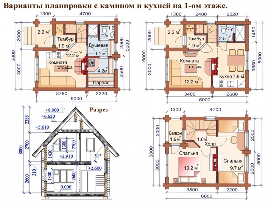 Дом баня 8х8 двухэтажный планировка