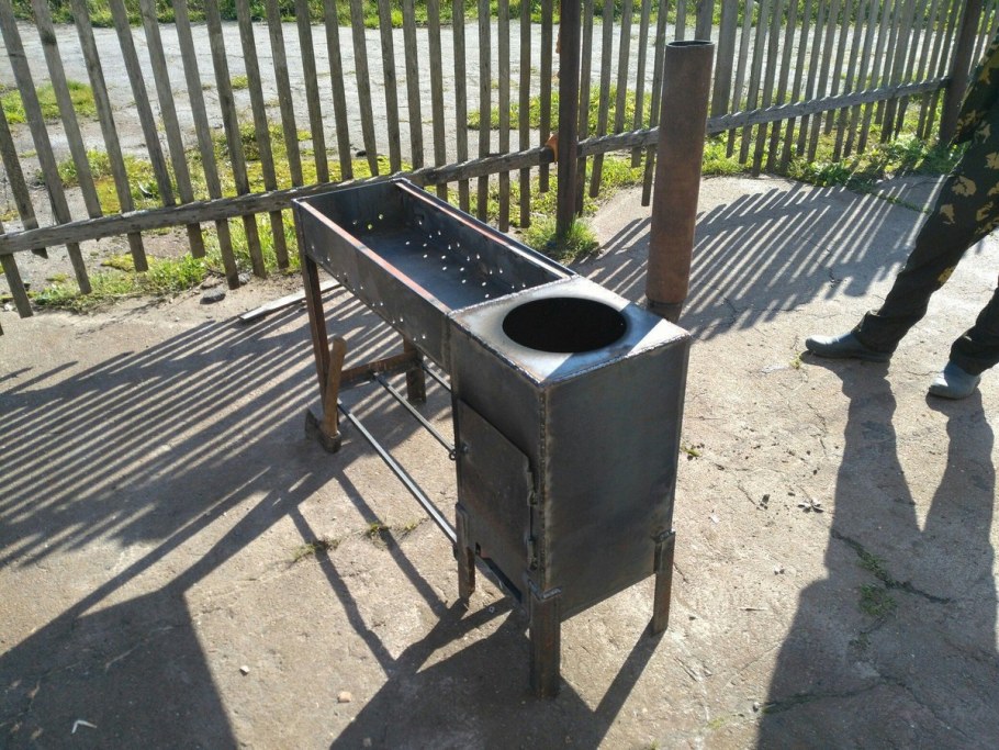 Мангал для казана и шашлыка