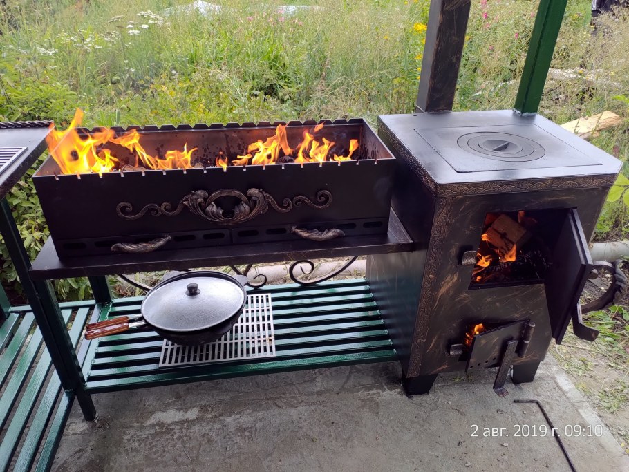 Костровище очаг из кирпича