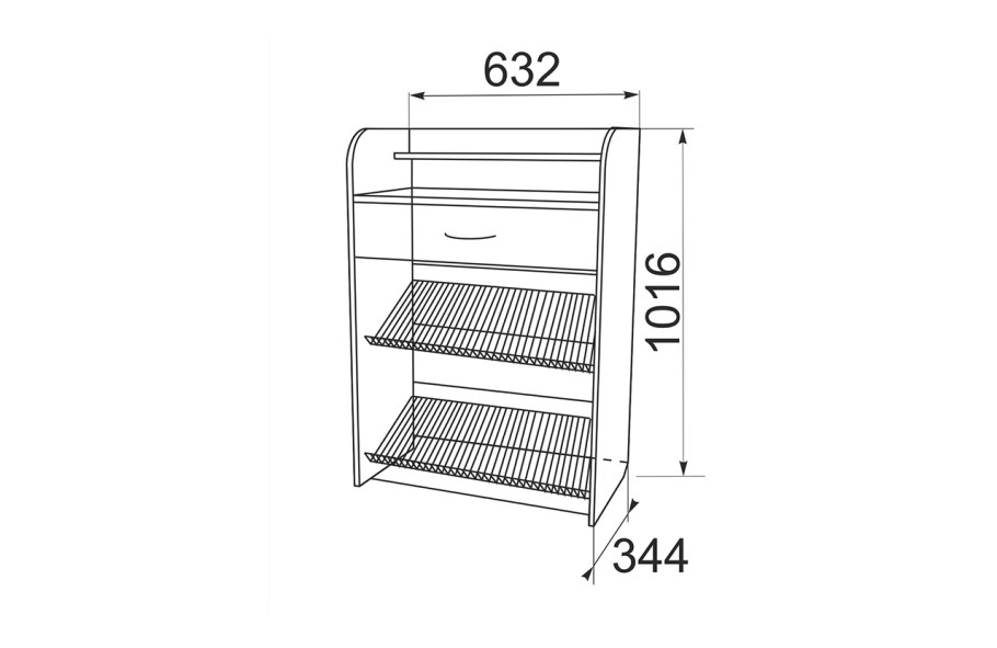 Обувница с-МД-то-10, ДСП, 80х37х45 см