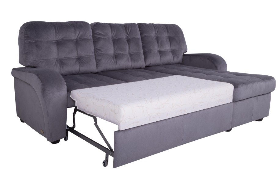 Диван с оттоманкой в интерьере гостиной