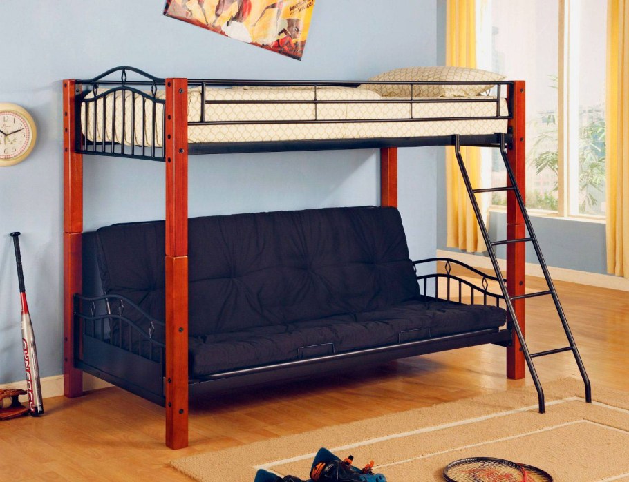 Двухъярусная кровать Twin/Full Bunkbed w/Futon