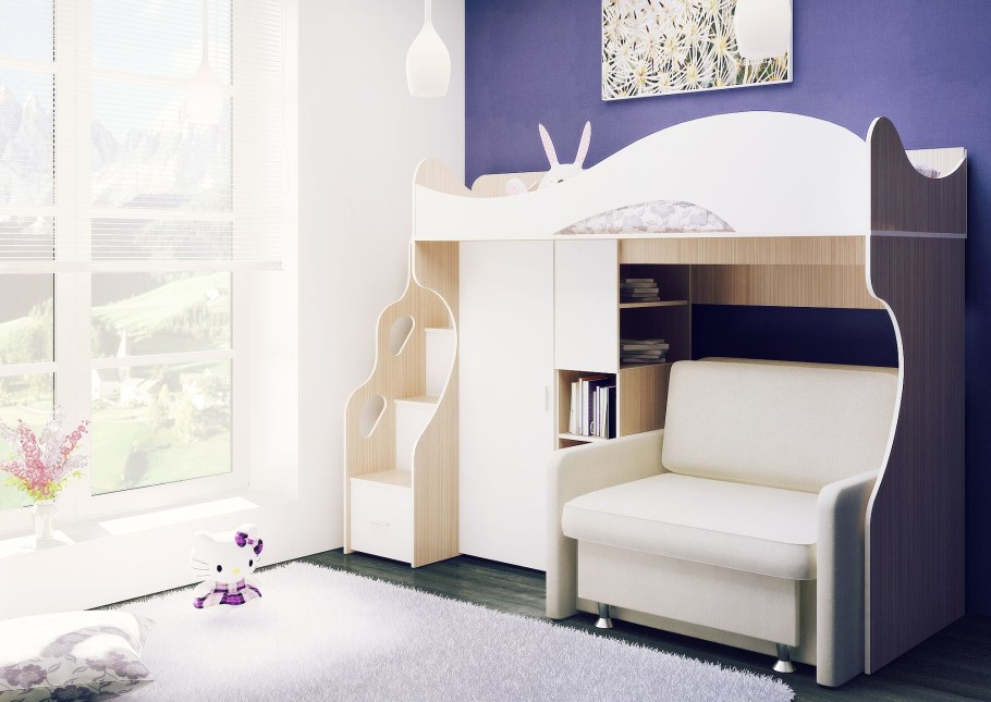 Кровать чердак bambini Divanno 5