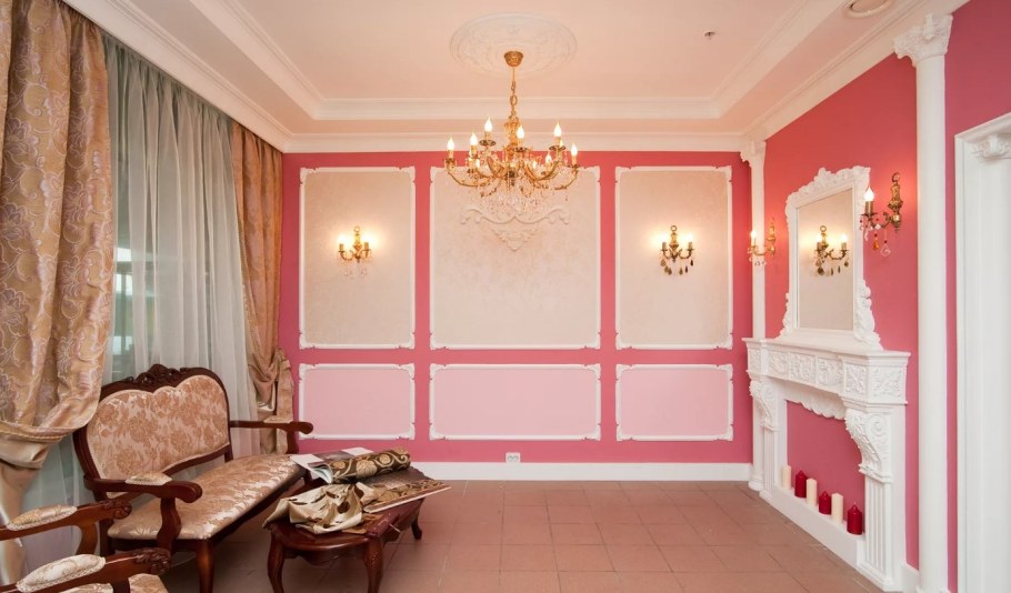 Молдинги на стенах в интерьере