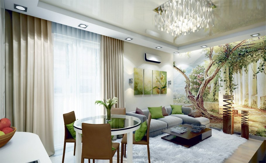 Фотообои в маленькой комнате