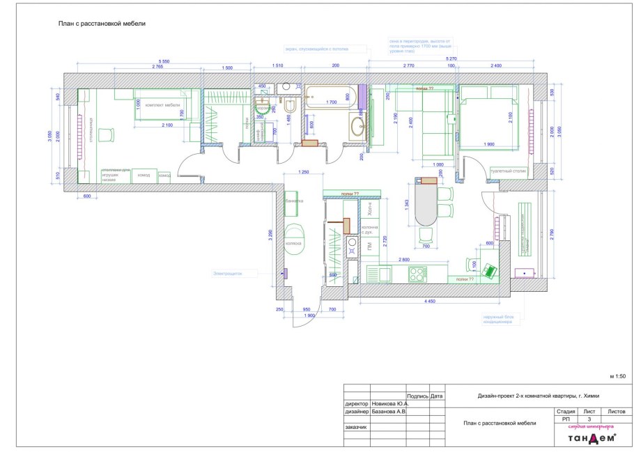 Схема расстановки мебели в кафе