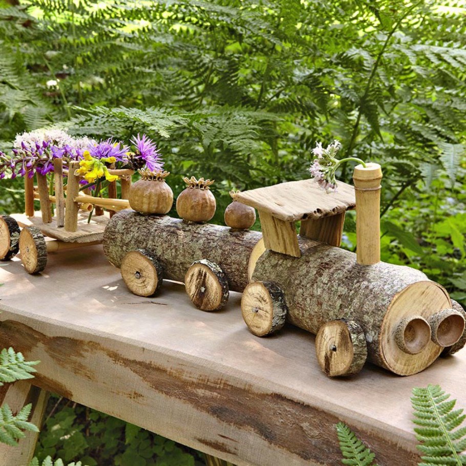 Подставки из спилов дерева